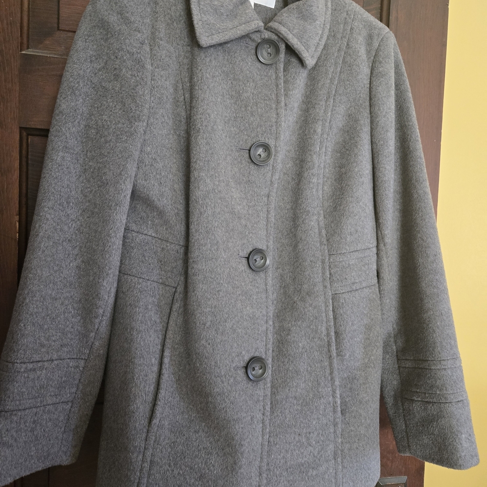 Calvin Klein Gray Pea Coat